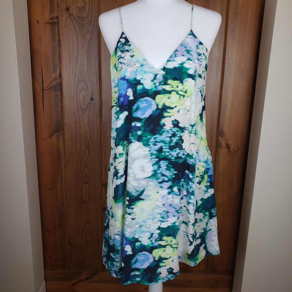 Cynthia Rowley Silk Watercolors Racerback Dress, 4